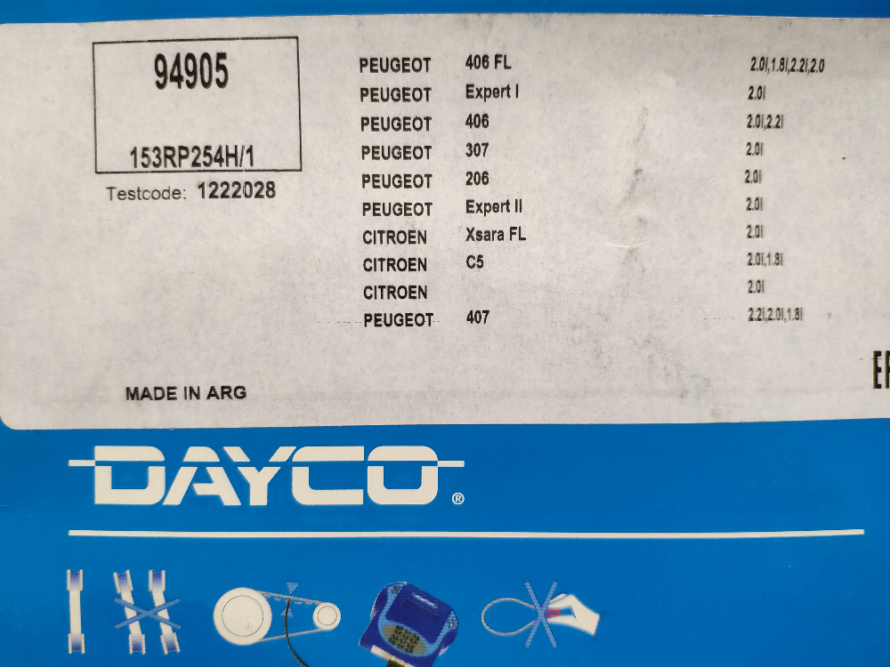 Ремень ГРМ DAYCO 94905