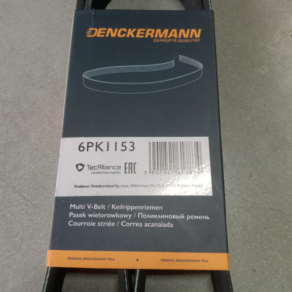 Ремень генератора DENCKERMANN 6PK1153